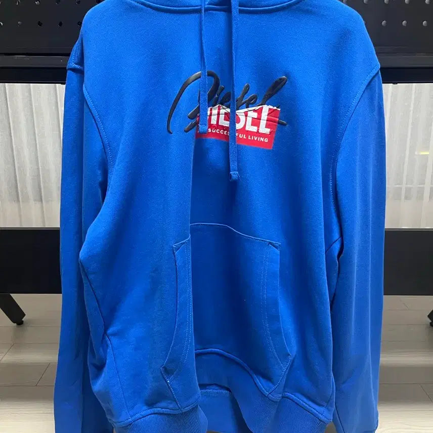 [BUNJANG] Diesel Hooded Sweatshirt Blue / [새상품] 디젤 후드티 쨍한 블루