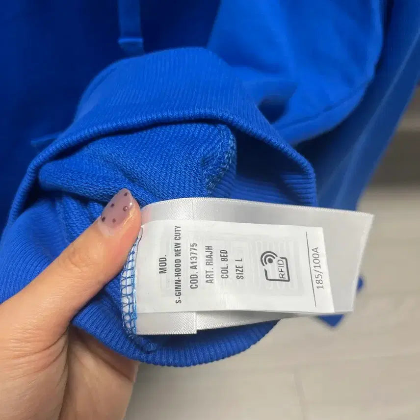 [BUNJANG] Diesel Hooded Sweatshirt Blue / [새상품] 디젤 후드티 쨍한 블루