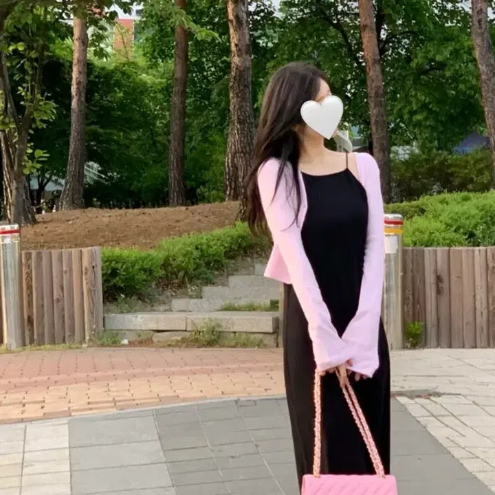 [BUNJANG] Jisellia Shirops Long Dress Black / 지스리아 샤르ops 롱 원피스 블랙