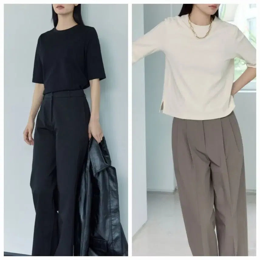 [BUNJANG] CHOR Core Authentic Basic Short Sleeve T-Shirt Bundle Set / .(새상품)2종일괄 55 CHOR 코어어센틱 베이직 반팔 티셔츠