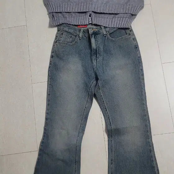 [BUNJANG] Gray Knit Vest / 연핑크니트+회색 니트 조끼 2종 세트