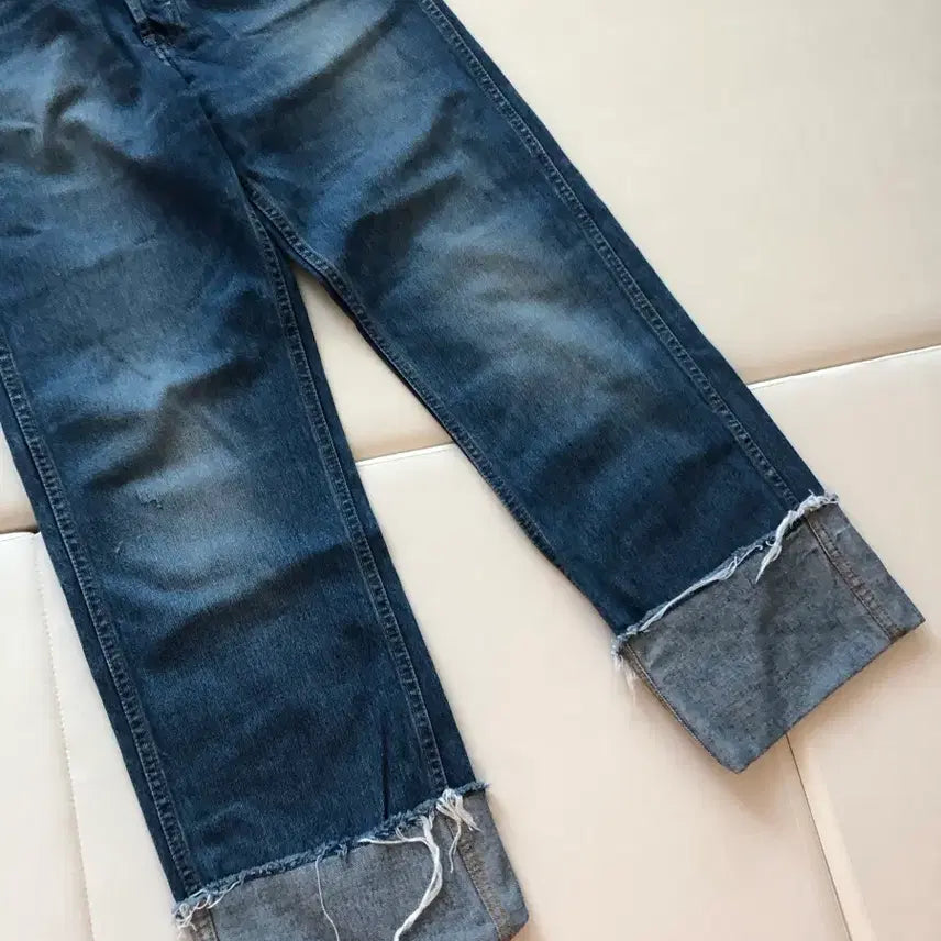[BUNJANG] Redone Roll-Up Denim Jeans Pants / 리던 롤업 데님 청바지 진 팬츠 27 redone 정품