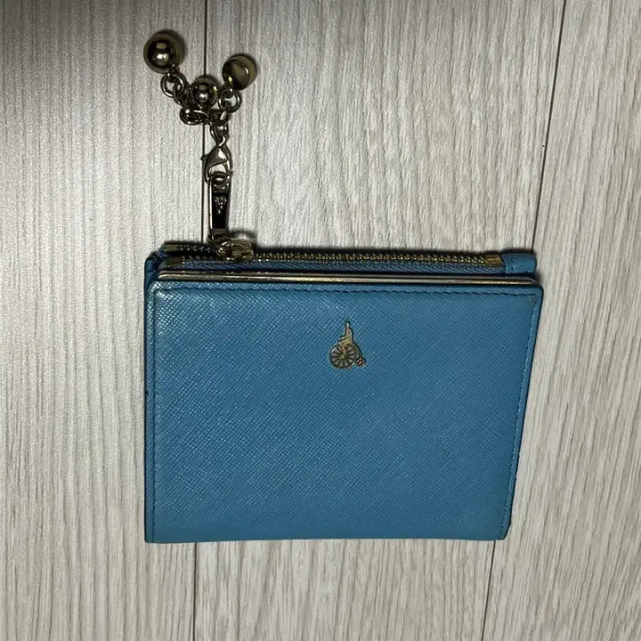 [BUNJANG] Beanpole Card Wallet Sky Blue / [사용감 O] 빈폴 카드 지갑 스카이 블루 하늘색
