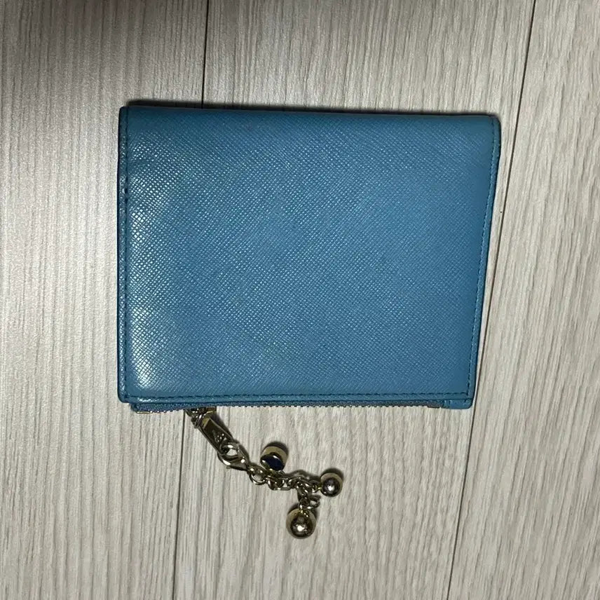 [BUNJANG] Beanpole Card Wallet Sky Blue / [사용감 O] 빈폴 카드 지갑 스카이 블루 하늘색