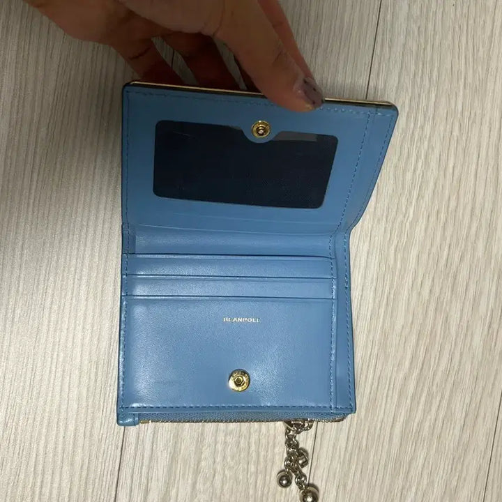 [BUNJANG] Beanpole Card Wallet Sky Blue / [사용감 O] 빈폴 카드 지갑 스카이 블루 하늘색