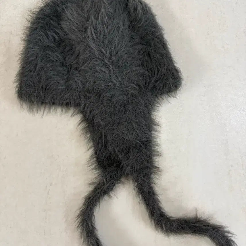 [BUNJANG] Gray Faux Fur Beanie Hat / 5/26까지 새제품 회색 퍼 비니 모자