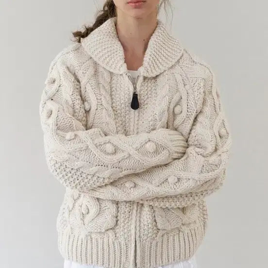 [BUNJANG] Hedermant Bell Cardigan Cream / 헤더먼트 벨 가디건 크림