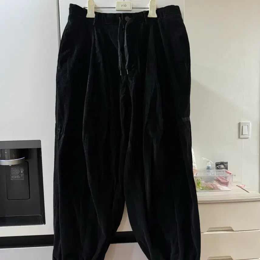 [BUNJANG] Custom Black Wide Corduroy Pants / 5/26까지 커스텀 검정색 와이드 코듀로이 팬츠