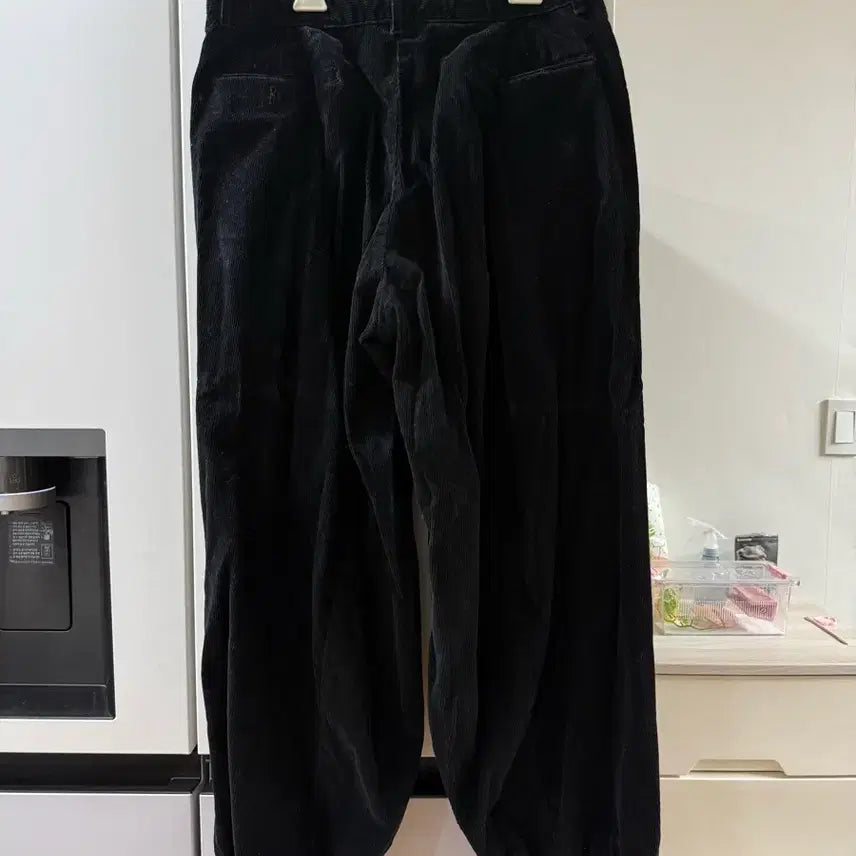 [BUNJANG] Custom Black Wide Corduroy Pants / 5/26까지 커스텀 검정색 와이드 코듀로이 팬츠