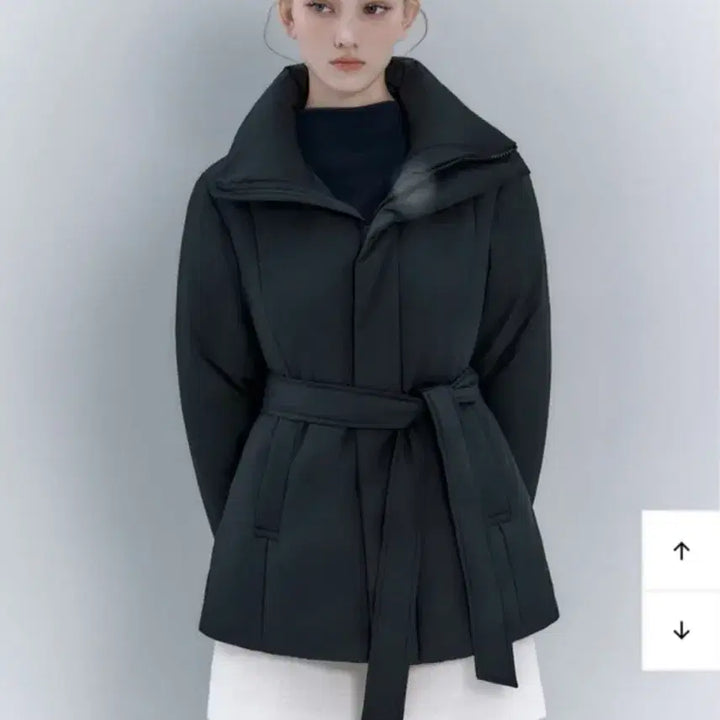 [BUNJANG] Ivana Helsinki Black Cashmere Down Coat / M 이바나헬싱키패딩 블랙패딩 벨트패딩 패딩코트 캐시미어패딩 오리털