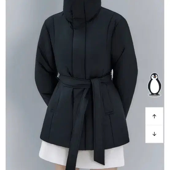 [BUNJANG] Ivana Helsinki Black Cashmere Down Coat / M 이바나헬싱키패딩 블랙패딩 벨트패딩 패딩코트 캐시미어패딩 오리털