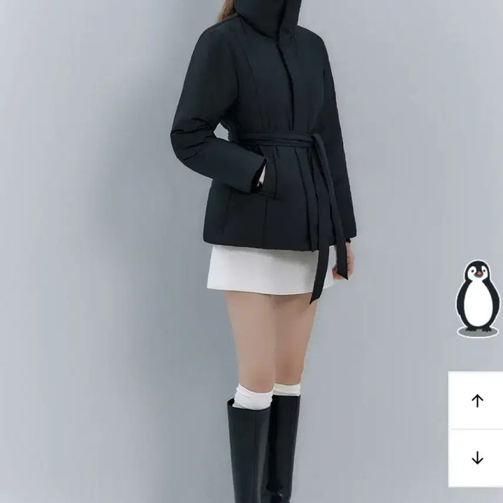 [BUNJANG] Ivana Helsinki Black Cashmere Down Coat / M 이바나헬싱키패딩 블랙패딩 벨트패딩 패딩코트 캐시미어패딩 오리털