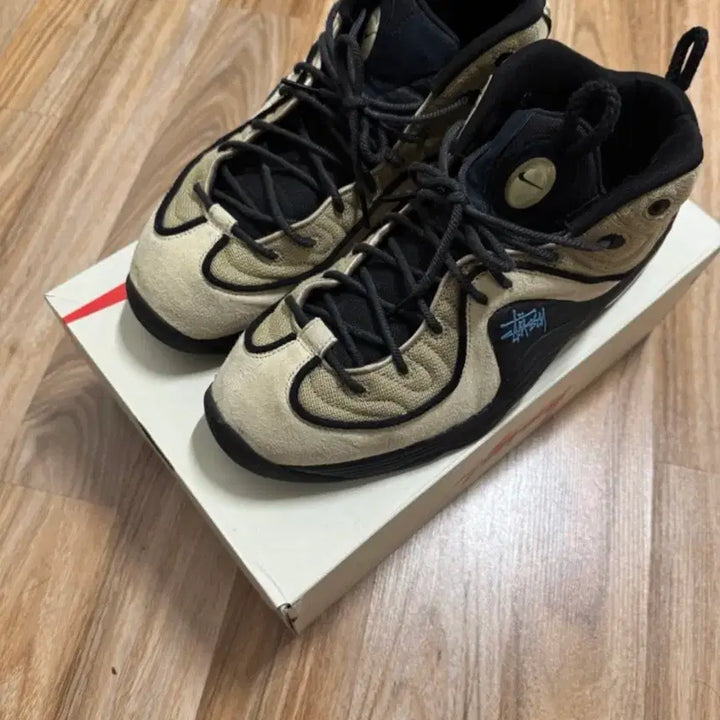 [BUNJANG] Nike x Stussy Air Penny 2 Rattan and Limestone Sneakers / 나이키x스투시 에어페니2  라탄 앤 라임스톤
