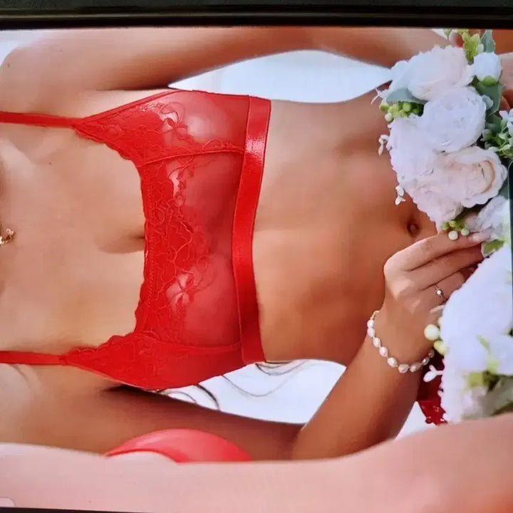 [BUNJANG] Red Lace Bra / 레드 레이스 브라