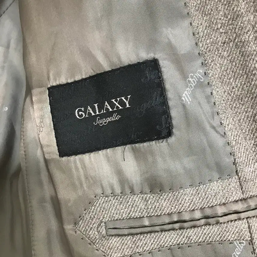 [BUNJANG] Galaxy Men's Beige Camel Brown Combo Jacket / 갤럭시 남성 자켓 100 베이지 카멜 브라운 콤비 자켓