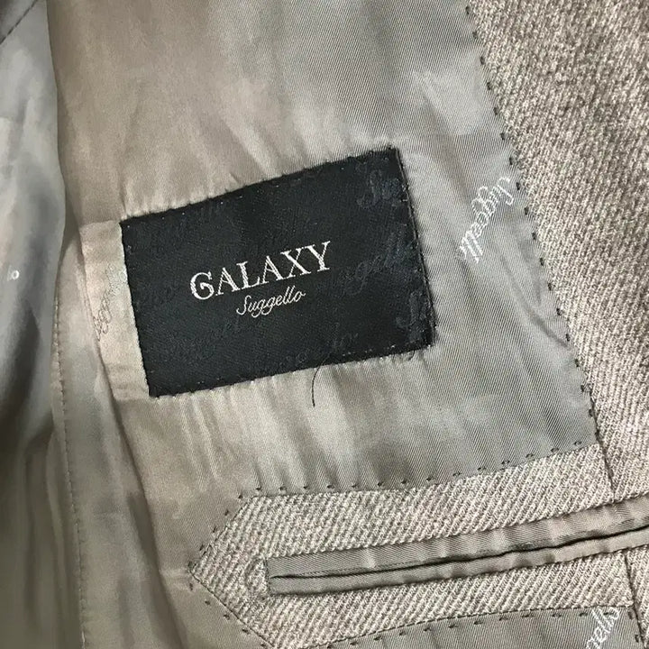 [BUNJANG] Galaxy Men's Beige Camel Brown Combo Jacket / 갤럭시 남성 자켓 100 베이지 카멜 브라운 콤비 자켓