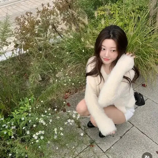 [BUNJANG] Jennio Angel V Knit Beige / 제니오 angel v knit 베이지