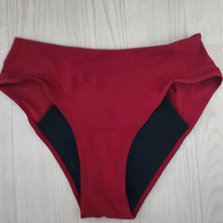 [BUNJANG] Women's Cotton Briefs Burgundy/Black / 여성용 삼각 면 팬티 버건디/블랙