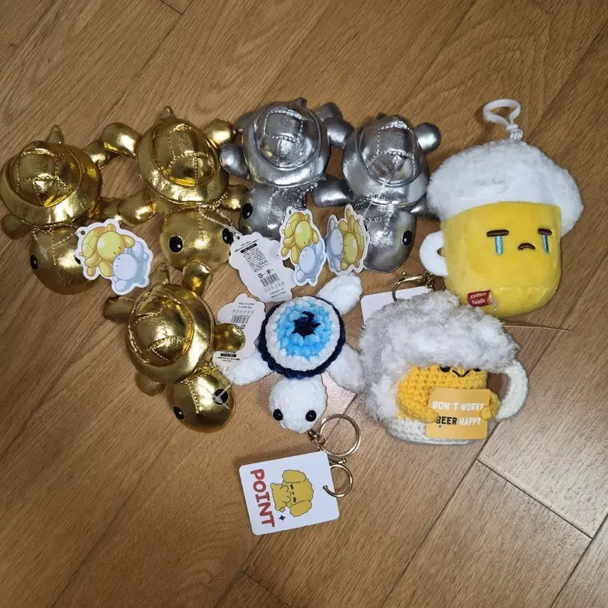 [BUNJANG] Silver Bar, Gold Turtle, Beer Doll Keyring / 실버바 키링 실버바인형 금거북이 은거북이 맥주인형 거북이인형 거북이키링