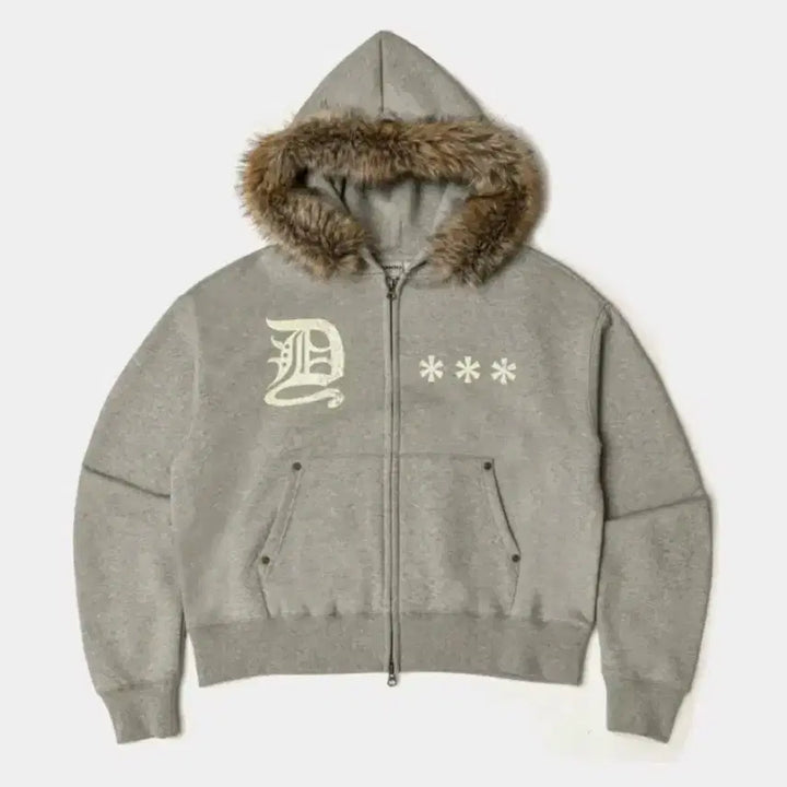 [BUNJANG] Amou Grey Fur Hoodie (Size 2) / 아모우 그레이 퍼 후드집업 (2사이즈)