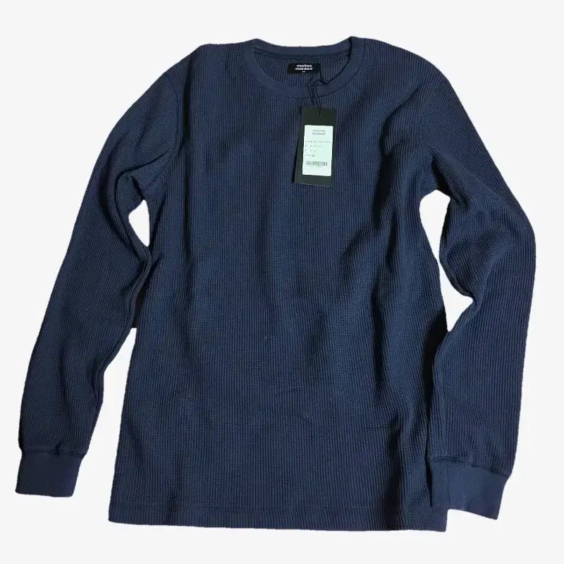 [BUNJANG] Musinsa Standard Waffle True Neck Navy T-shirt / M 무탠다드 와플 트루넥 네이비 티셔츠