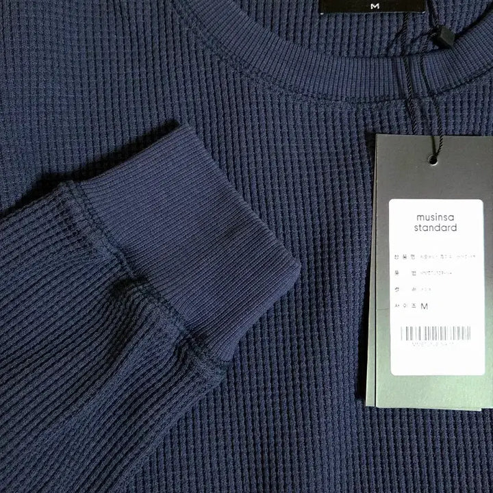 [BUNJANG] Musinsa Standard Waffle True Neck Navy T-shirt / M 무탠다드 와플 트루넥 네이비 티셔츠