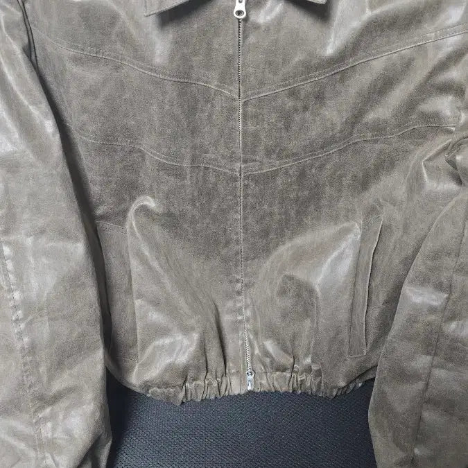 [BUNJANG] Vaidoh Suede Blouson Jacket / 바이도 크랙 스웨이드 블루종 자켓