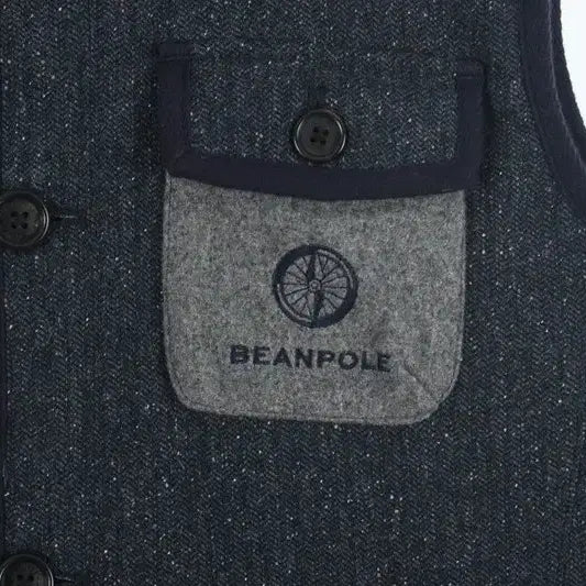 [BUNJANG] Beanpole Men's Silk Wool Blend Patchwork Vest / 빈폴 (MEN - M) 실크 울 블렌드 패치워크 조끼