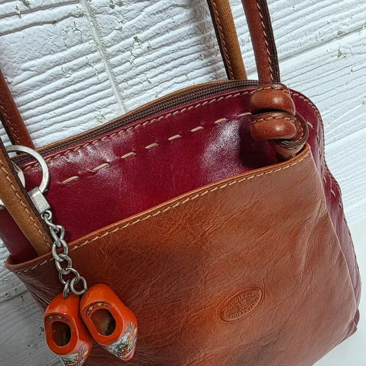 [BUNJANG] Cuoieria Fiorentina Leather Shoulder Backpack / 이태리 쿠오에리아 피오렌티나 숄더겸 백팩