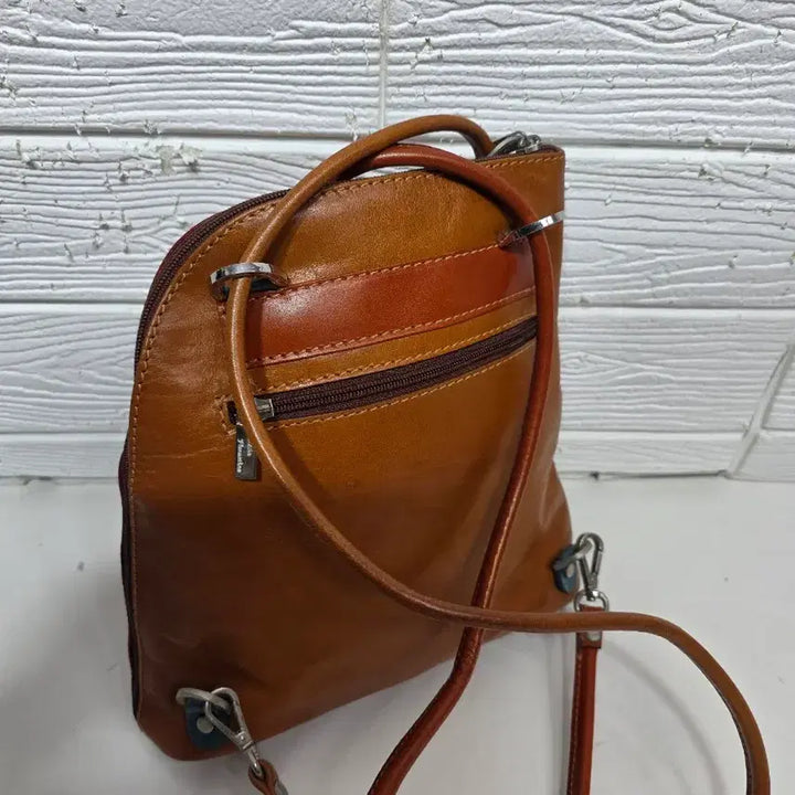 [BUNJANG] Cuoieria Fiorentina Leather Shoulder Backpack / 이태리 쿠오에리아 피오렌티나 숄더겸 백팩