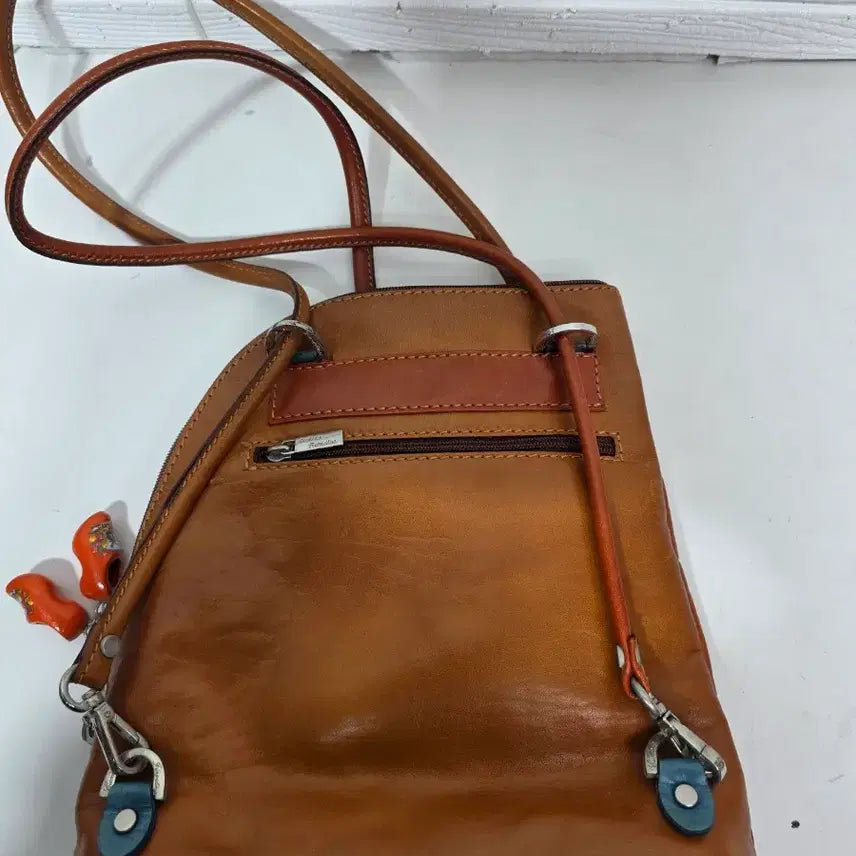 [BUNJANG] Cuoieria Fiorentina Leather Shoulder Backpack / 이태리 쿠오에리아 피오렌티나 숄더겸 백팩