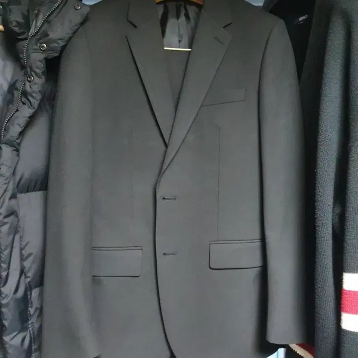 [BUNJANG] Black Suit Set / 남자 검정색 정장 세트 100/32 블랙 셋업 수트