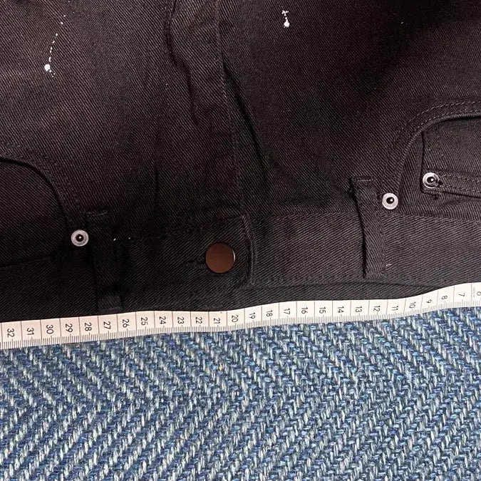 [BUNJANG] Black Paint Detail Pants / 블랙 페인트 디테일 팬츠 바지