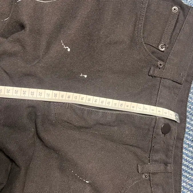 [BUNJANG] Black Paint Detail Pants / 블랙 페인트 디테일 팬츠 바지