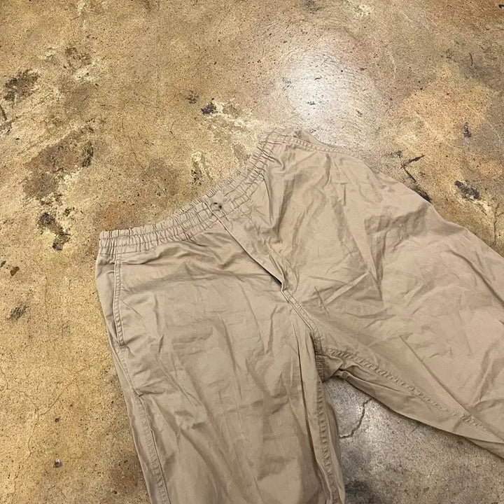 [BUNJANG] Polo Ralph Lauren Beige Cotton Training Pants / [정품/M] 폴로 랄프로렌 베이지색 면 트레이닝 바지
