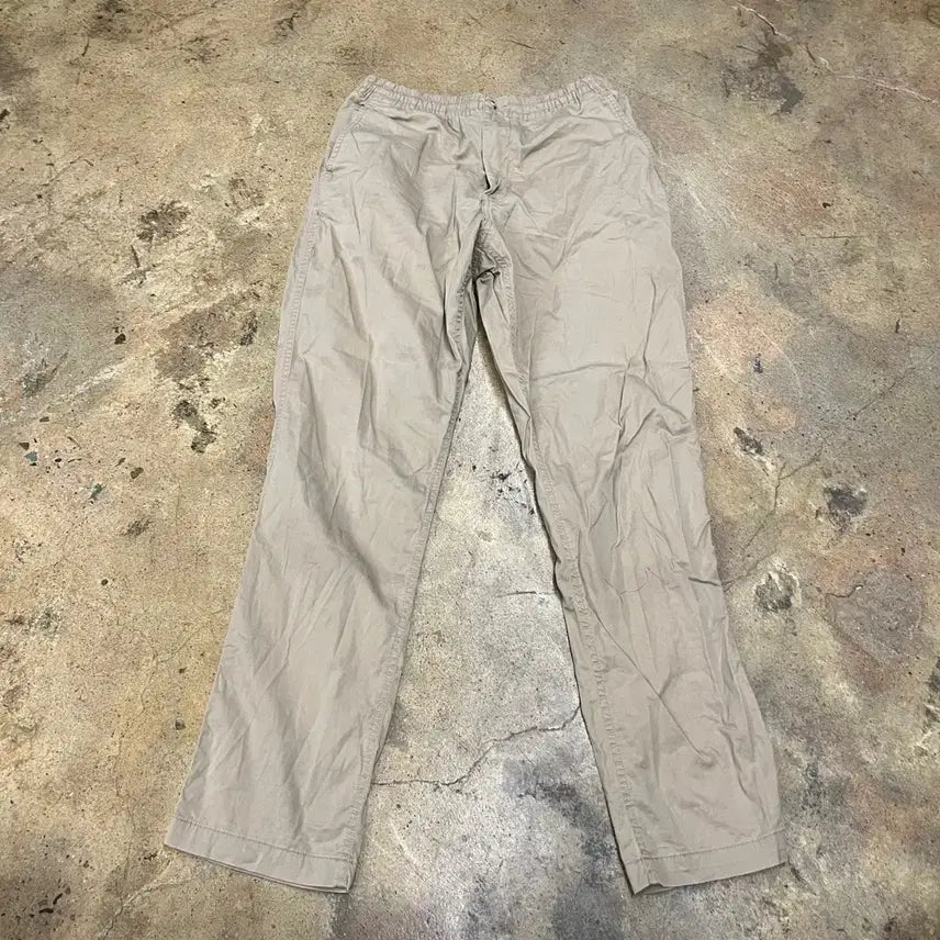 [BUNJANG] Polo Ralph Lauren Beige Cotton Training Pants / [정품/M] 폴로 랄프로렌 베이지색 면 트레이닝 바지