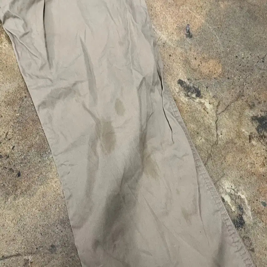 [BUNJANG] Polo Ralph Lauren Beige Cotton Training Pants / [정품/M] 폴로 랄프로렌 베이지색 면 트레이닝 바지