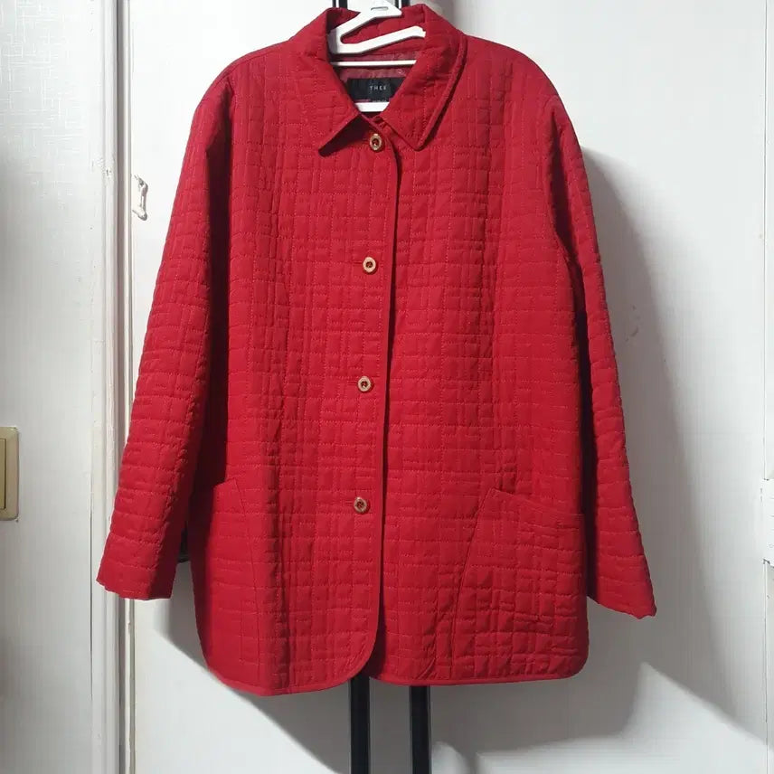 [BUNJANG] THEE Quilted Spring Jacket (Red, Women's 77) / THEE 퀼팅 봄자켓 레드 여성77