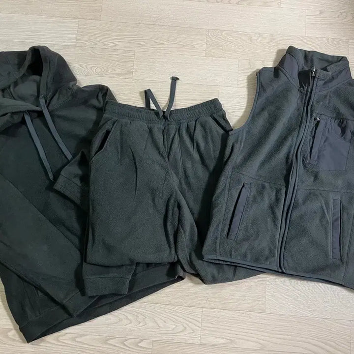 [BUNJANG] Fleece Training Suit Set / 후리스 트레이닝복 상하의 조끼 세트