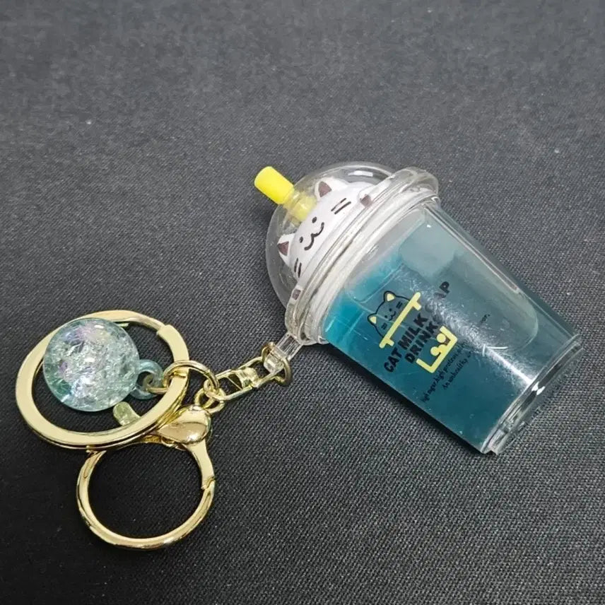 [BUNJANG] Bubble Tea Cat Keychain / 버블티 고양이 키링
