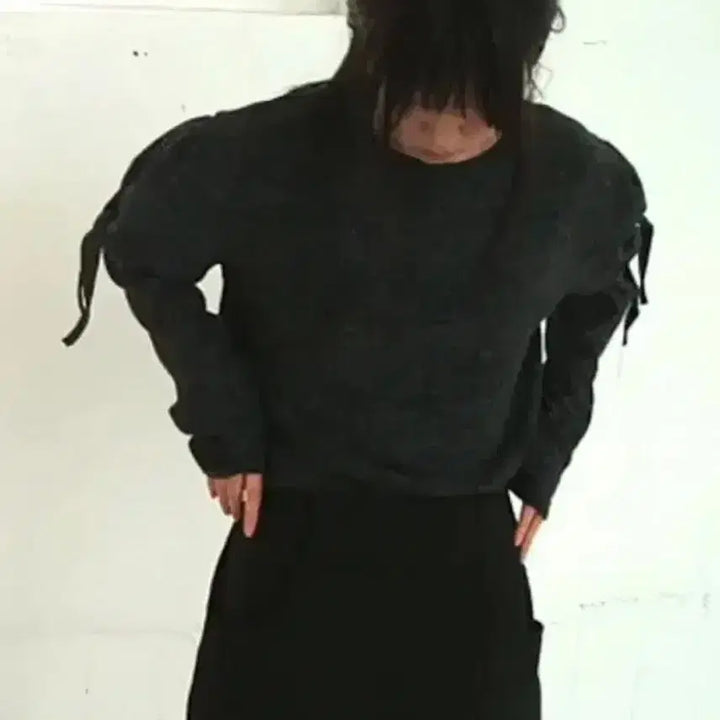 [BUNJANG] Aftermonday Ribbon Knit Top / 애프터먼데이 리본 니트