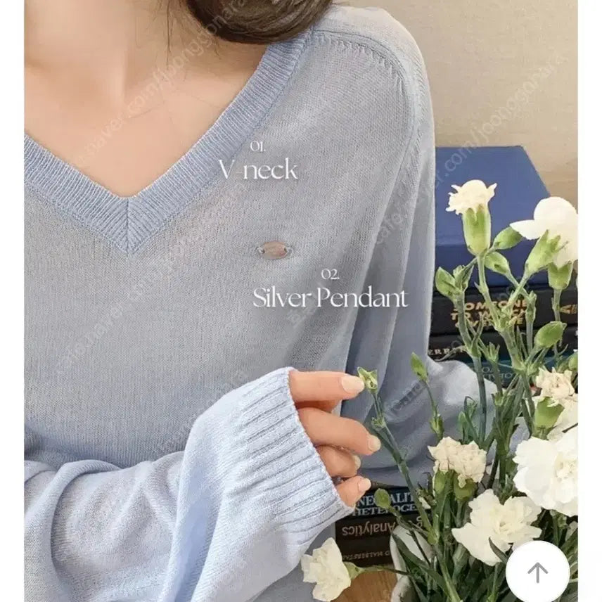 [BUNJANG] V-Neck Knit Sweater / [1번입고 보관만한 새제품무방] 정가 29,600원 여리청순브이넥니트 프