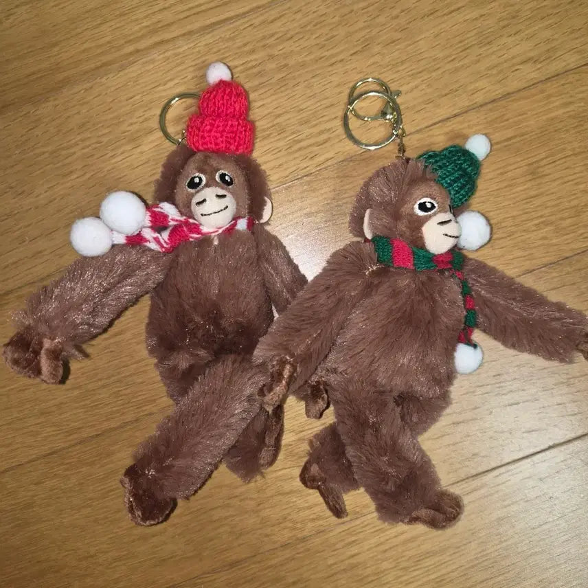 [BUNJANG] Orange Monkey Plush Keychain / 오랑이 인형 원숭이키링 크리스마스 오랑이 원숭이키링