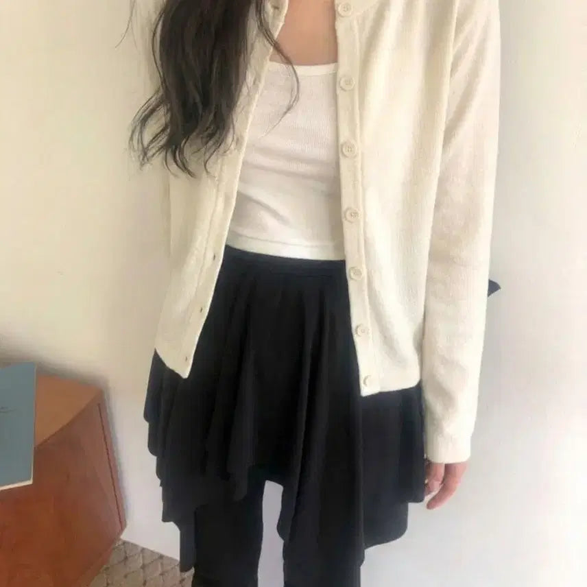 [BUNJANG] Dometec Ivory Cardigan / 도매택 아이보리 가디건