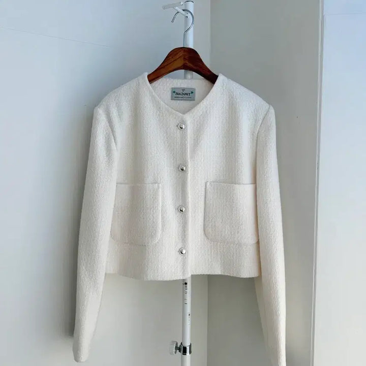 [BUNJANG] Tweed Jacket - Pure Ivory / 교신안함)트위드 자켓-퓨어아이보리/고퀄