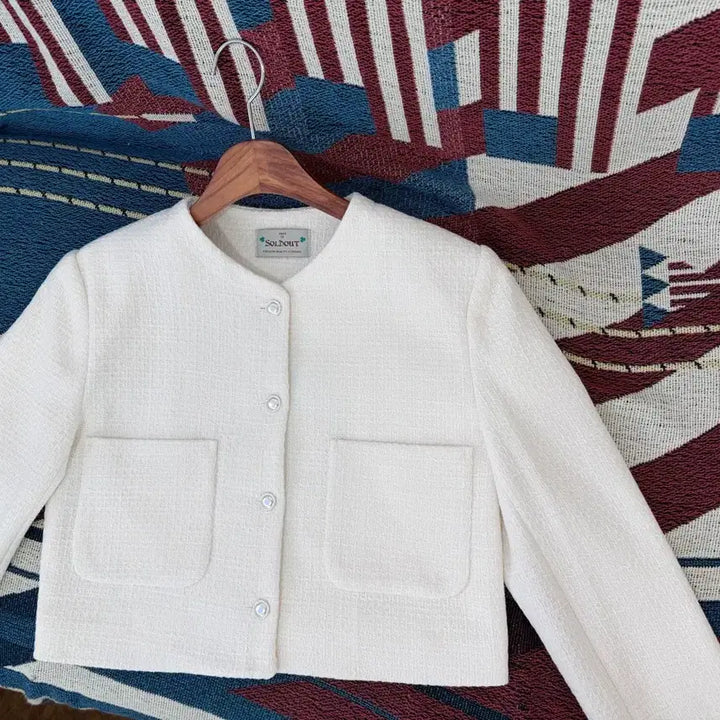 [BUNJANG] Tweed Jacket - Pure Ivory / 교신안함)트위드 자켓-퓨어아이보리/고퀄