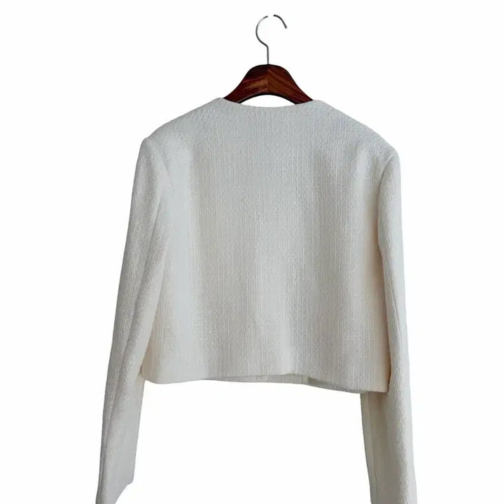 [BUNJANG] Tweed Jacket - Pure Ivory / 교신안함)트위드 자켓-퓨어아이보리/고퀄