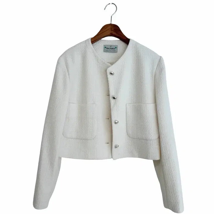[BUNJANG] Tweed Jacket - Pure Ivory / 교신안함)트위드 자켓-퓨어아이보리/고퀄