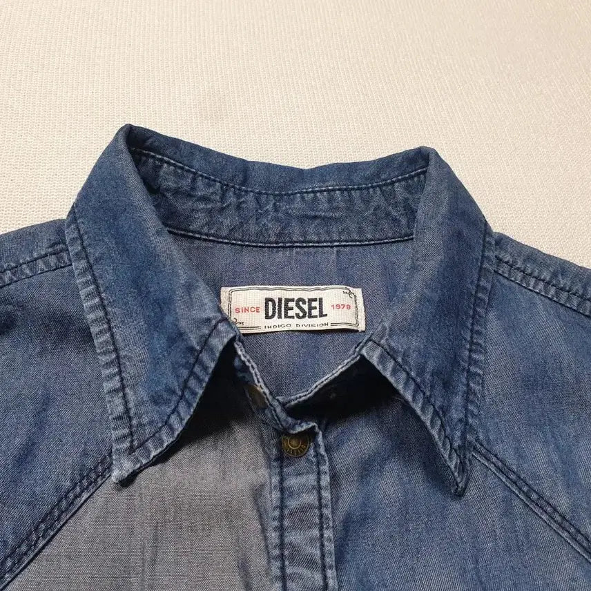 [BUNJANG] Diesel Patchwork Denim Shirt (Women's) / 디젤 패치워크 데님 셔츠 남방 여성90