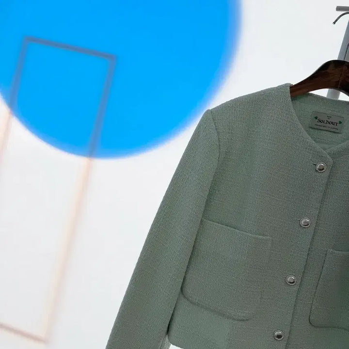 [BUNJANG] Tweed Jacket - Apple Mint / 교신안함)트위드 자켓-애플민트/고퀄